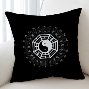 B&W Yin Yang Zodiac Sign SWKD6120 Cushion Cover