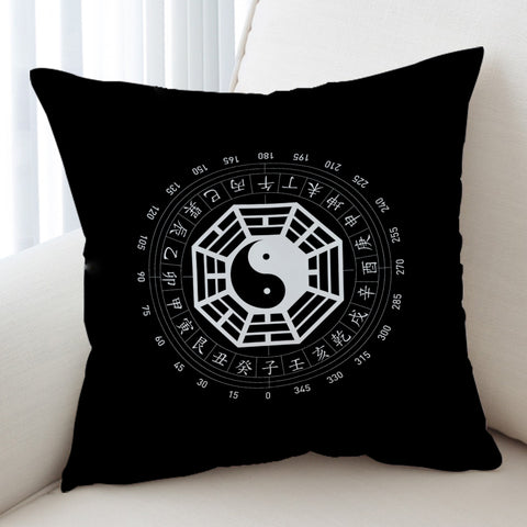 Image of B&W Yin Yang Zodiac Sign SWKD6120 Cushion Cover