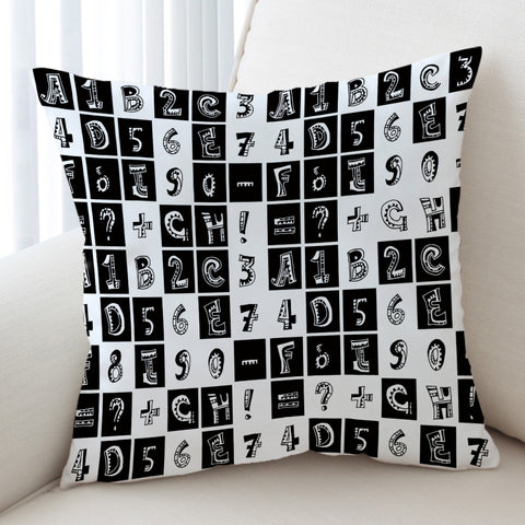 Image of B&W Hiphop Graphic Typo SWKD6123 Cushion Cover