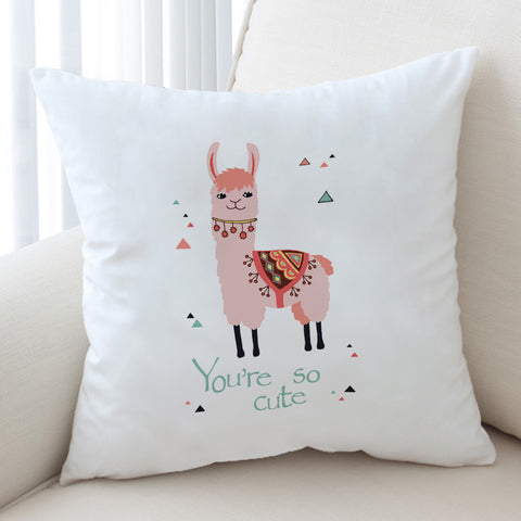 Image of You Are So Cute - Pink Llama SWKD6130 Cushion Cover