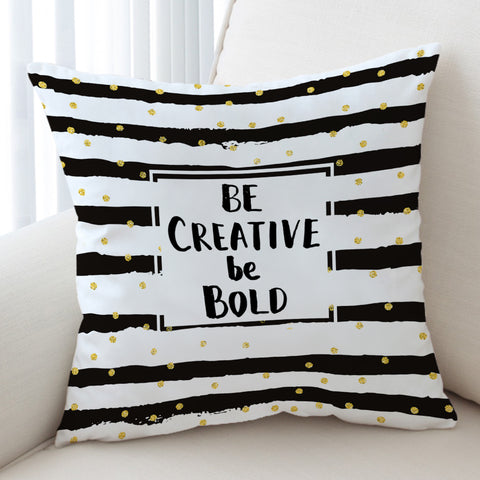 Image of B&W Be Creative Be Bold Typo Star Stripes SWKD6133 Cushion Cover