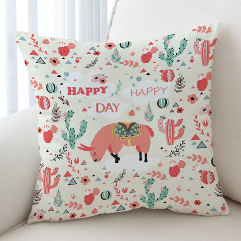 Image of Happy Day Pink Llama SWKD6198 Cushion Cover