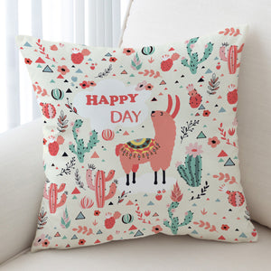 Pink Llama Happy Day SWKD6199 Cushion Cover