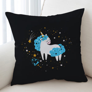 Cute Blue Hair Unicorn Galaxy Theme SWKD6220 Cushion Cover