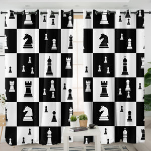 Chess Flat SWKL3470 - 2 Panel Curtains