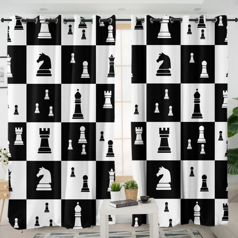 Image of Chess Flat SWKL3470 - 2 Panel Curtains