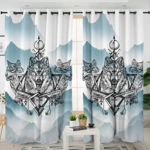 Three Wolf Dreamcatcher SWKL3598 - 2 Panel Curtains