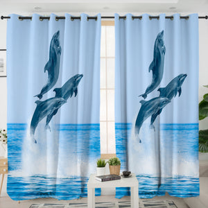 Three Jumping Dolphin SWKL3600 - 2 Panel Curtains