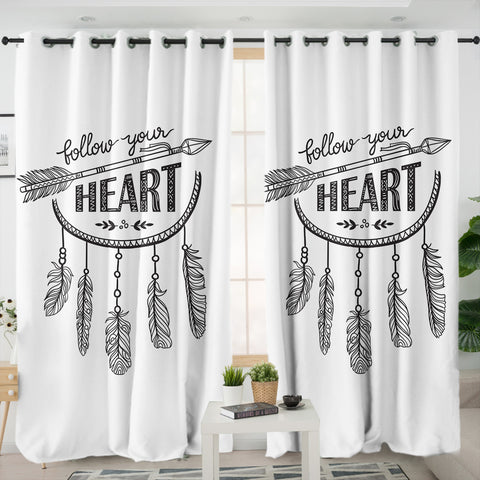 Image of Follow Your Heart Dreamcatcher SWKL3608 - 2 Panel Curtains