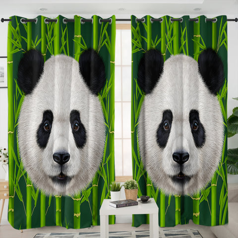Image of Bamboo Panda SWKL3611 - 2 Panel Curtains