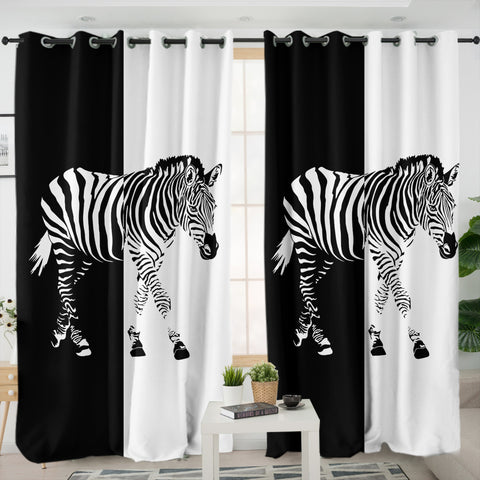 Image of B&W Zebra SWKL3648 - 2 Panel Curtains