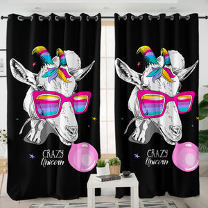 Crazy Colorful Alpaca SWKL3659 - 2 Panel Curtains