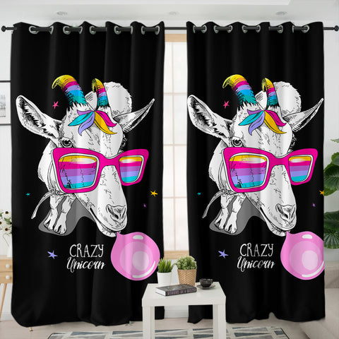 Image of Crazy Colorful Alpaca SWKL3659 - 2 Panel Curtains