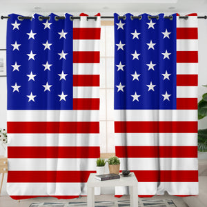 USA Flag SWKL3662 - 2 Panel Curtains