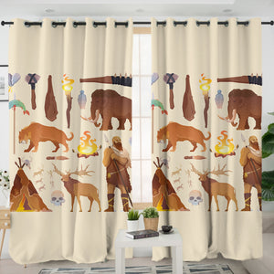 Ancient Forest Hunter SWKL3666 - 2 Panel Curtains