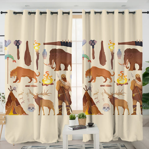 Image of Ancient Forest Hunter SWKL3666 - 2 Panel Curtains