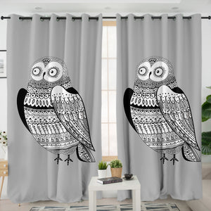 B&W Aztec Owl SWKL3674 - 2 Panel Curtains