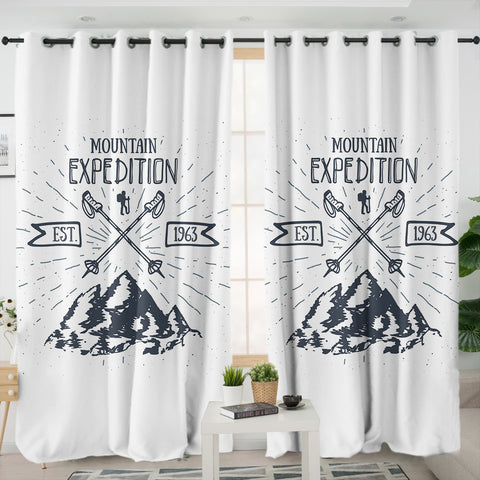 Image of Mountain Expedition Est. 1963 SWKL3686 - 2 Panel Curtains