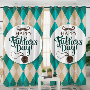 Happy Father's Day SWKL3693 - 2 Panel Curtains