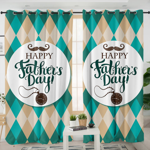 Image of Happy Father's Day SWKL3693 - 2 Panel Curtains