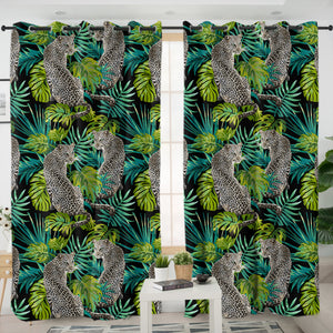 Jagua Palm Leaves SWKL3738 - 2 Panel Curtains