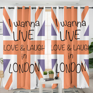 United Kingdom Flag SWKL3800 - 2 Panel Curtains