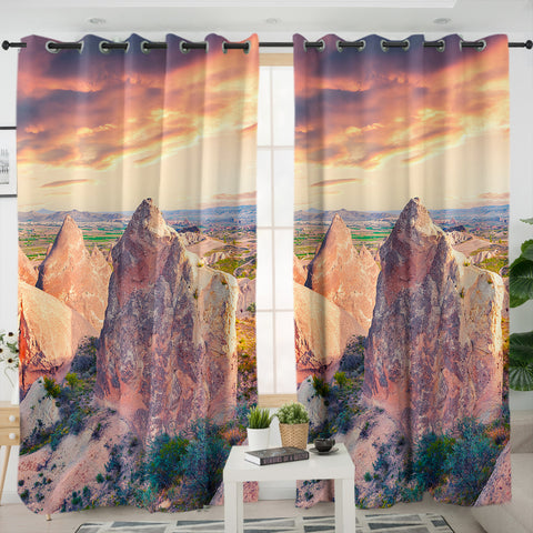 Image of Cloud Above Hills SWKL3802 - 2 Panel Curtains