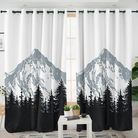 Image of Grey Mountain Black Forest SWKL3803 - 2 Panel Curtains