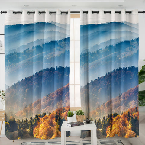 Image of Majestic Montain Landscape SWKL3813 - 2 Panel Curtains