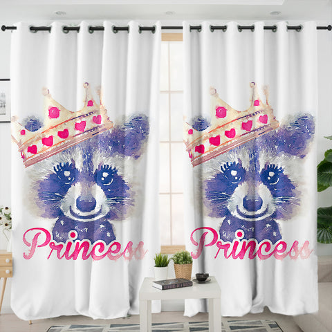 Image of Princess Crown Little Bear SWKL3860 - 2 Panel Curtains