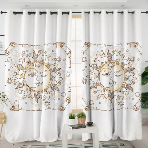 Image of Vintage Sun Face Craft SWKL3862 - 2 Panel Curtains