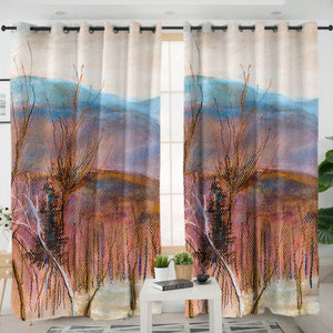 Cozy Landscape Watercolor SWKL3864 - 2 Panel Curtains