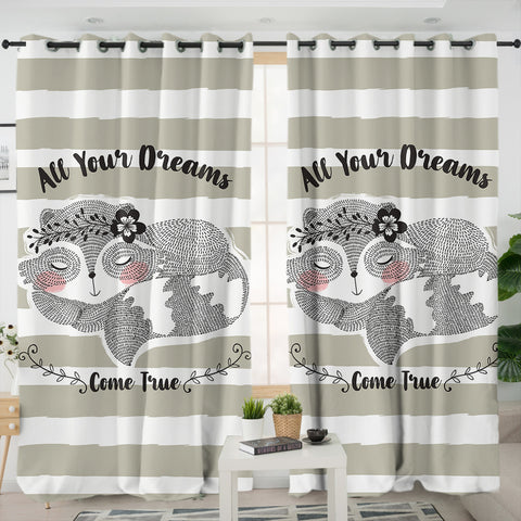 Image of All Your Dreams Come True Fox SWKL3876 - 2 Panel Curtains