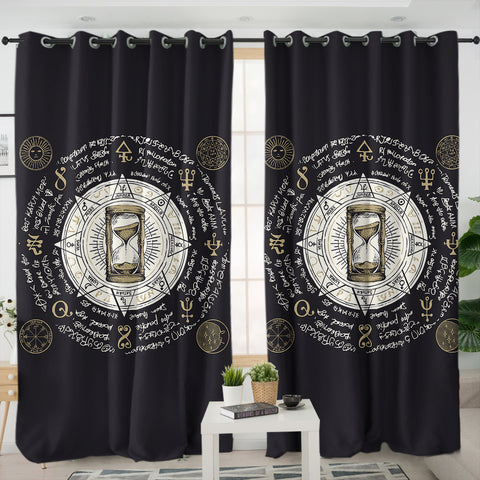 Image of Vintage Hourglass Zodiac SWKL3885 - 2 Panel Curtains