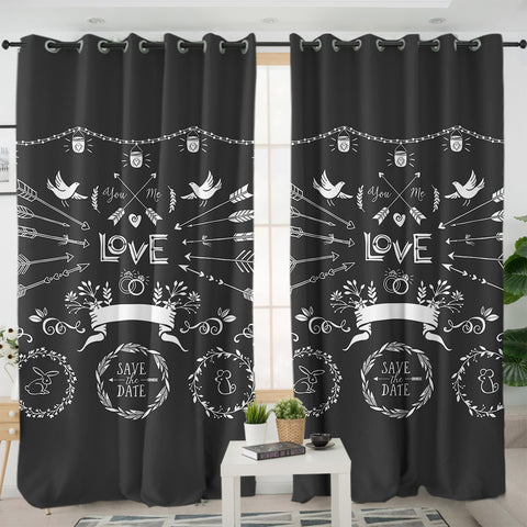 Image of Save The Day For Love SWKL4102 - 2 Panel Curtains