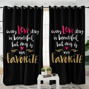 Love - My Heart Is My Favorite SWKL4110 - 2 Panel Curtains