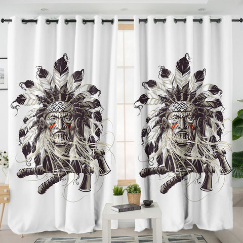 Image of Bohemian Men Fighter SWKL4225 - 2 Panel Curtains