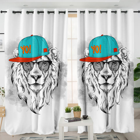 Image of Hiphop Snapback Lion SWKL4229 - 2 Panel Curtains