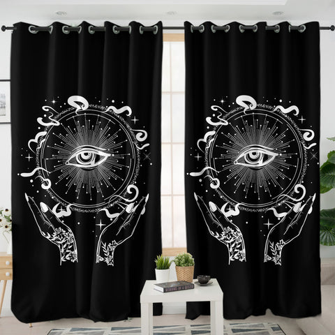 Image of Shine Bright Eye Zodiac Hands SWKL4243 - 2 Panel Curtains