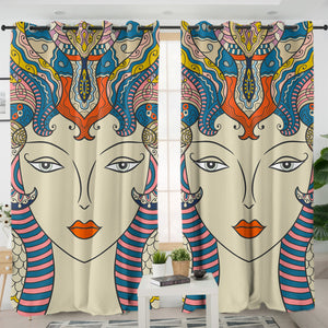 Aztec Snake Lady SWKL4284 - 2 Panel Curtains
