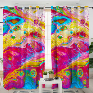 Splash Multicolor Gradient SWKL4297 - 2 Panel Curtains