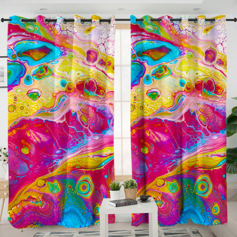 Image of Splash Multicolor Gradient SWKL4297 - 2 Panel Curtains
