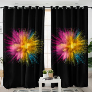 RGB Colorful Splash SWKL4300 - 2 Panel Curtains