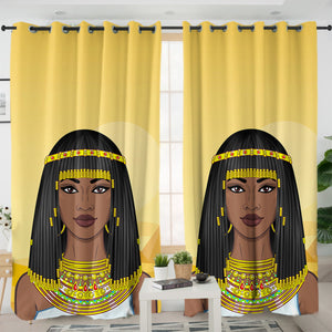 Egyptian Lady in Desert SWKL4303 - 2 Panel Curtains