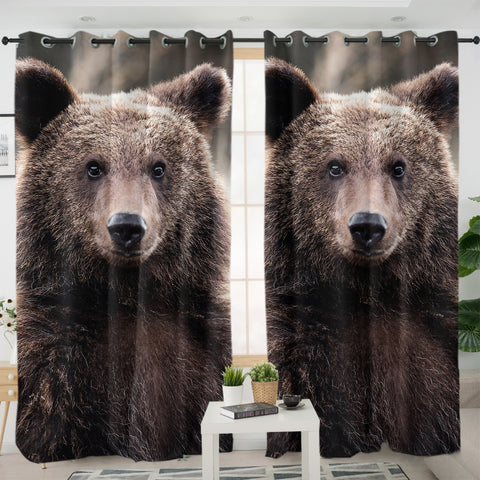 Image of Forest Black Bear SWKL4318 - 2 Panel Curtains