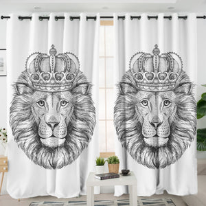 B&W King Crown Lion SWKL4320 - 2 Panel Curtains