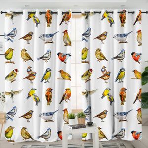 Colorful Bird Collection SWKL4445 - 2 Panel Curtains