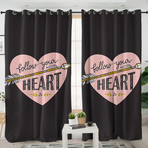 Image of Follow Your Heart - Boho Style SWKL4455 - 2 Panel Curtains