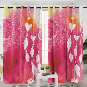 Mandala Dream Catcher Pink Theme SWKL4456 - 2 Panel Curtains