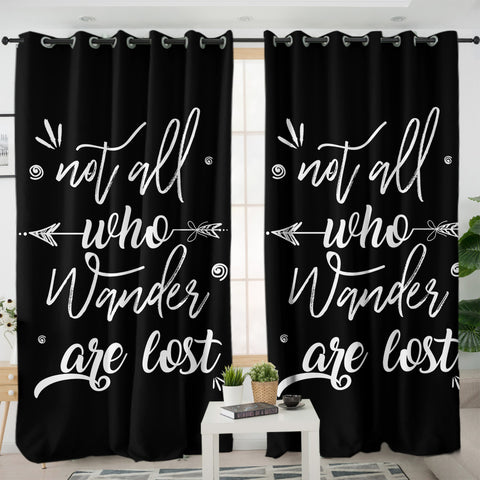 Image of Quote Not All Who Wander Are Lost SWKL4505 - 2 Panel Curtains
